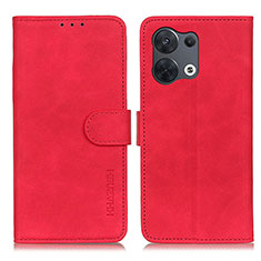 Xiaomi Redmi Note 13 5G用手帳型 レザーケース スタンド カバー K09Z Xiaomi レッド