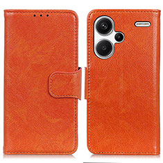 Xiaomi Redmi Note 13 Pro+ Plus 5G用手帳型 レザーケース スタンド カバー N05P Xiaomi オレンジ