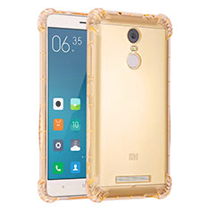 Xiaomi Redmi Note 3用極薄ソフトケース シリコンケース 耐衝撃 全面保護 クリア透明 H01 Xiaomi ゴールド