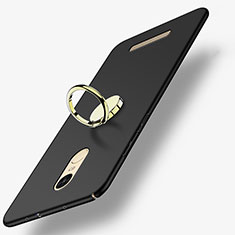 Xiaomi Redmi Note 3用ハードケース プラスチック 質感もマット アンド指輪 A02 Xiaomi ブラック
