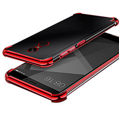 Xiaomi Redmi Note 4X High Edition用極薄ソフトケース シリコンケース 耐衝撃 全面保護 クリア透明 H02 Xiaomi レッド
