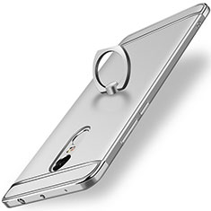 Xiaomi Redmi Note 4X High Edition用ケース 高級感 手触り良い メタル兼プラスチック バンパー アンド指輪 A01 Xiaomi シルバー