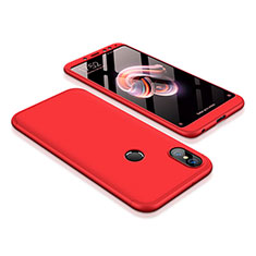Xiaomi Redmi Note 5用ハードケース プラスチック 質感もマット 前面と背面 360度 フルカバー Xiaomi レッド