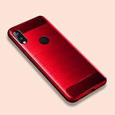 Xiaomi Redmi Note 7用シリコンケース ソフトタッチラバー ライン カバー Xiaomi レッド