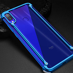 Xiaomi Redmi Note 7用ケース 高級感 手触り良い アルミメタル 製の金属製 バンパー カバー Xiaomi ネイビー