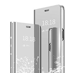 Xiaomi Redmi Note 7 Pro用手帳型 レザーケース スタンド 鏡面 カバー Xiaomi シルバー