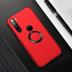 Xiaomi Redmi Note 8 (2021)用ハードケース プラスチック 質感もマット アンド指輪 マグネット式 P02 Xiaomi レッド