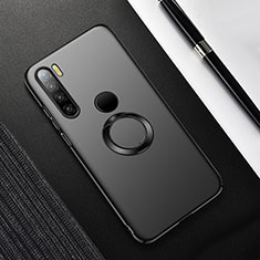 Xiaomi Redmi Note 8 (2021)用ハードケース プラスチック 質感もマット アンド指輪 マグネット式 P02 Xiaomi ブラック