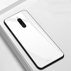 Xiaomi Redmi Note 8用ハイブリットバンパーケース プラスチック 鏡面 カバー T01 Xiaomi ホワイト