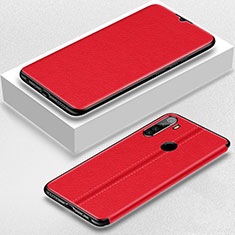 Xiaomi Redmi Note 8用手帳型 レザーケース スタンド カバー T06 Xiaomi レッド