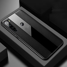 Xiaomi Redmi Note 8用シリコンケース ソフトタッチラバー レザー柄 カバー H01 Xiaomi ブラック