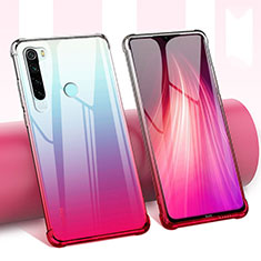 Xiaomi Redmi Note 8用極薄ソフトケース シリコンケース 耐衝撃 全面保護 クリア透明 花 Xiaomi レッド