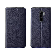 Xiaomi Redmi Note 8 Pro用手帳型 レザーケース スタンド カバー T08 Xiaomi ネイビー