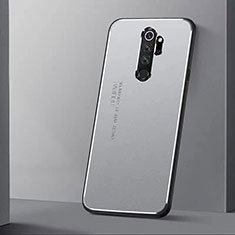 Xiaomi Redmi Note 8 Pro用ケース 高級感 手触り良い アルミメタル 製の金属製 カバー T01 Xiaomi シルバー