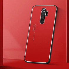 Xiaomi Redmi Note 8 Pro用ケース 高級感 手触り良い アルミメタル 製の金属製 カバー T01 Xiaomi レッド