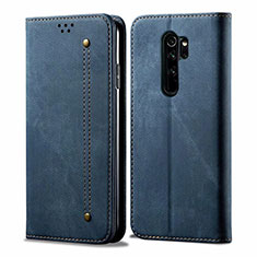 Xiaomi Redmi Note 8 Pro用手帳型 布 スタンド H01 Xiaomi ネイビー