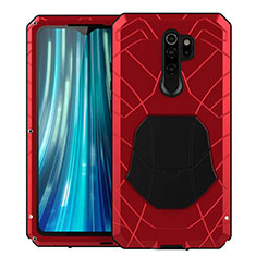 Xiaomi Redmi Note 8 Pro用ハイブリットバンパーケース プラスチック 兼シリコーン カバー 前面と背面 360度 フル R02 Xiaomi レッド