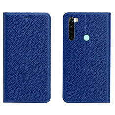 Xiaomi Redmi Note 8T用手帳型 レザーケース スタンド カバー T10 Xiaomi ネイビー