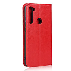 Xiaomi Redmi Note 8T用手帳型 レザーケース スタンド カバー T15 Xiaomi レッド