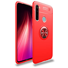 Xiaomi Redmi Note 8T用極薄ソフトケース シリコンケース 耐衝撃 全面保護 アンド指輪 マグネット式 バンパー T02 Xiaomi レッド