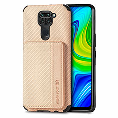 Xiaomi Redmi Note 9用極薄ソフトケース シリコンケース 耐衝撃 全面保護 マグネット式 バンパー S01D Xiaomi ゴールド