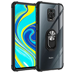 Xiaomi Redmi Note 9 Pro用ハイブリットバンパーケース プラスチック アンド指輪 マグネット式 MQ2 Xiaomi シルバー・ブラック