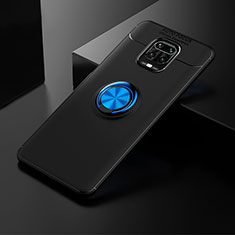 Xiaomi Redmi Note 9 Pro用極薄ソフトケース シリコンケース 耐衝撃 全面保護 アンド指輪 マグネット式 バンパー SD1 Xiaomi ネイビー・ブラック