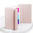 Apple iPad 10.2 (2020)用手帳型 レザーケース スタンド カバー L03 アップル ピンク