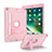 ピンク Apple iPad 10.2 (2021)用ハイブリットバンパーケース スタンド プラスチック 兼シリコーン カバー YJ1 アップル ピンク