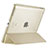 Apple iPad 2用手帳型 レザーケース スタンド アップル ゴールド