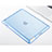 Apple iPad 4用極薄ソフトケース シリコンケース 耐衝撃 全面保護 クリア透明 アップル ブルー
