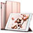 Apple iPad 4用手帳型 レザーケース スタンド L01 アップル ローズゴールド