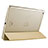 Apple iPad Air用手帳型 レザーケース スタンド アップル ゴールド