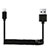 Apple iPad Mini 2用USBケーブル 充電ケーブル D08 アップル ブラック