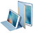 Apple iPad Mini 2用手帳型 レザーケース スタンド L03 アップル ブルー