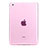 Apple iPad Mini 3用極薄ソフトケース シリコンケース 耐衝撃 全面保護 クリア透明 アップル ピンク