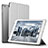 Apple iPad Mini 3用手帳型 レザーケース スタンド L06 アップル シルバー
