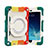 Apple iPad Mini 4用ハイブリットバンパーケース スタンド プラスチック 兼シリコーン カバー L02 アップル レッド