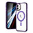 Apple iPhone 11用極薄ソフトケース シリコンケース 耐衝撃 全面保護 クリア透明 カバー Mag-Safe 磁気 Magnetic SD1 アップル パープル