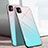 Apple iPhone 11用ハイブリットバンパーケース プラスチック 鏡面 虹 グラデーション 勾配色 カバー アップル ブルー