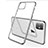 Apple iPhone 11用極薄ソフトケース シリコンケース 耐衝撃 全面保護 クリア透明 H03 アップル シルバー