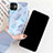 Apple iPhone 11用シリコンケース ソフトタッチラバー バタフライ パターン カバー S15 アップル ブルー