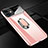 Apple iPhone 11用ハードケース プラスチック 質感もマット アンド指輪 マグネット式 P01 アップル ローズゴールド