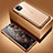 Apple iPhone 11用ケース 高級感 手触り良い アルミメタル 製の金属製 360度 フルカバーバンパー 鏡面 カバー T01 アップル ゴールド