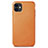Apple iPhone 11用ケース 高級感 手触り良いレザー柄 R04 アップル オレンジ