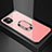 Apple iPhone 11用ハイブリットバンパーケース プラスチック 鏡面 カバー アンド指輪 マグネット式 T01 アップル ピンク