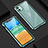 Apple iPhone 11用ケース 高級感 手触り良い アルミメタル 製の金属製 360度 フルカバーバンパー 鏡面 カバー T07 アップル グリーン
