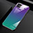 Apple iPhone 11用ハイブリットバンパーケース プラスチック 鏡面 虹 グラデーション 勾配色 カバー H01 アップル マルチカラー
