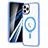 Apple iPhone 11 Pro用極薄ソフトケース シリコンケース 耐衝撃 全面保護 クリア透明 カバー Mag-Safe 磁気 Magnetic SD1 アップル ブルー