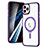 Apple iPhone 11 Pro用極薄ソフトケース シリコンケース 耐衝撃 全面保護 クリア透明 カバー Mag-Safe 磁気 Magnetic SD1 アップル パープル